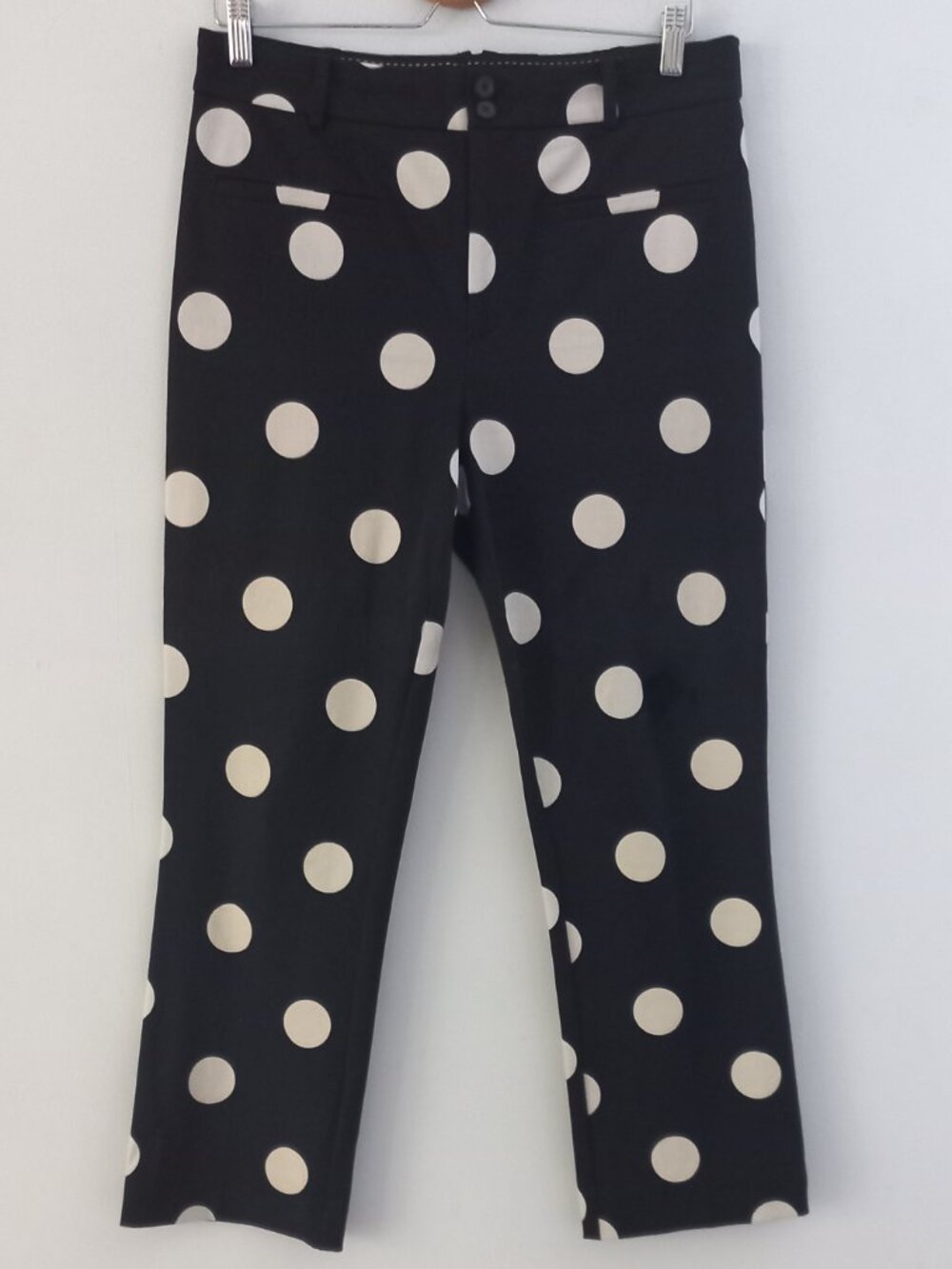 ANTHROPOLOGIE polka dot straight leg pants